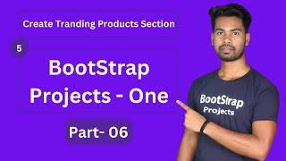 how to design tranding products section with card in bootstrap | make full website in bangla