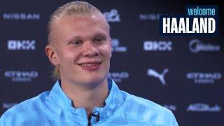 FIRST INTERVIEW WITH ERLING HAALAND | Man City's first summer signing!