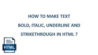 bold italic underline strike through in html