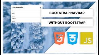 Bootstrap fixed top mobile navbar without Bootstrap using HTML/ CSS /JS | HTML CSS JS Hamburger menu