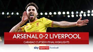 Jota fires Reds into Carabao Cup final | Arsenal 0-2 Liverpool | Carabao Cup Highlights