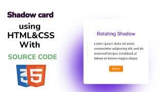 Rotating Shadow Background Design Using HTML & CSS | CSS Animation