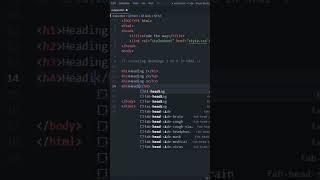 HTML Headings | Create Headings from 1 to 6 using HTML5 | #html #html5 #code #programming
