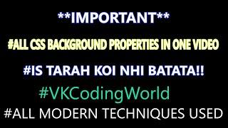 Background properties of CSS in one video | HTML | CSS | JavaScript