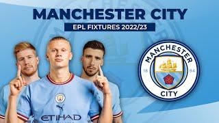 Manchester City Premier League 2022/23 Fixtures & Schedule | JunGSa Football