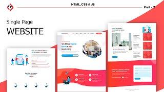 Single Page Website using HTML CSS - 2022 |  Part-2 | UI UX Crash Course 2022