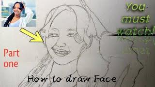 Drawing a pretty girl | Outline _ part one (1)