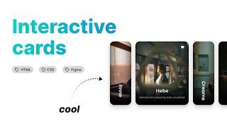 Interactive web cards | using only html & css | Web development tutorial