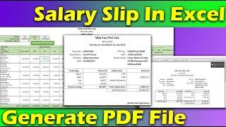 How to Create Automated Salary Slip in Excel | Generate File in PDF and Send to Employee