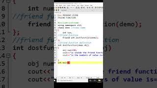 write a program in C++using friend function | C++ program using friend function#shorts #viral #short