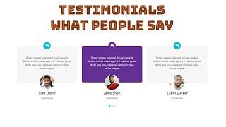 Testimonial slider with carousel | Simple Responsive Bootstrap Testimonial Carousel