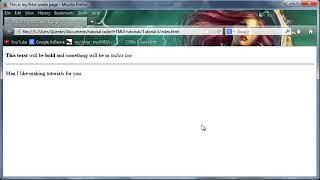 HTML5 and CSS3 beginners tutorial 4 - bold, italics and comments