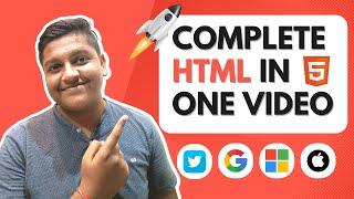 Complete HTML in one video | HTML Complete Tutorial in Hindi | HTML full course in one video #html