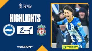 Brighton 2-1 Liverpool | Kaoru Mitoma Late Winner | All Goals & Highlights | Emirates FA Cup 2022/23