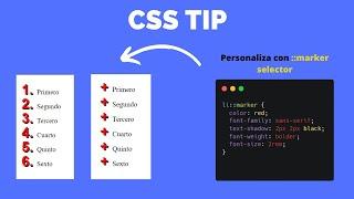 Personaliza marcadores de listas con CSS | marker - selector