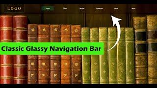 How To make Navigation Bar | Glass Effect | HTML / CSS