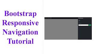 Bootstrap responsive navigation | tutorial 2022