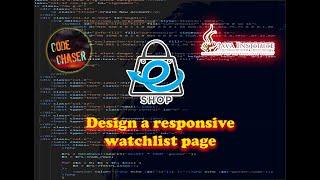 Design a responsive watchlist page using HTML, CSS, JavaScript, and Bootstrap