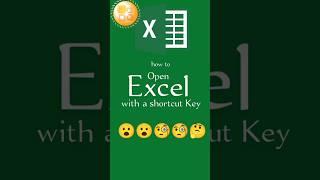 How to open a Excel with Shortcut Key #shorts  #excel #exceltips #exceltutorial #msexcel #exceltrick