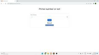 Prime Number or Not using (Js and Bootstrap)