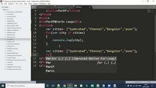 JavaScript ES6 - forOf and forIn | Advanced JavaScript - ES6 Tutorial part 19 | Web Development