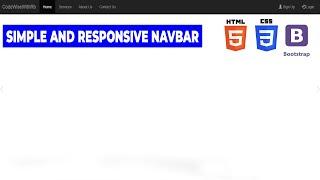 HOW TO BUILD AND DEPLOY SIMPLE AND RESPONSIVE NAVBAR IN HTML CSS BOOSTRAP FOR BEGINNER TUTORIAL 2022