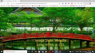 Image Slider in visual studio using HTML & CSS Tutorial. How to create a Website using HTML & CSS