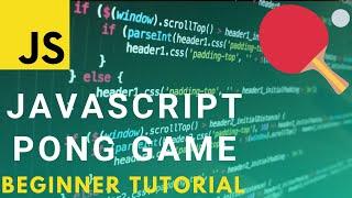 Build Pong in Vanilla JavaScript (JavaScript Canvas Game Dev Project Tutorial)