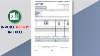 Creating Professional Invoice in Excel | Receipt Making Tutorial | Free Template (The Simple Way)