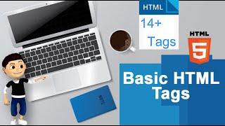 Video Tutorial of Basic Tags of HTML || 14 Basic Tags of HTML5 In Hindi