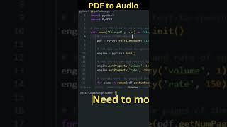 Text to Speech in Python #chatgpt #ai #python