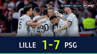 Lille 1-7 PSG | Mbappe, Messi & Neymar all score as Parisians THRASH Lille | Ligue 1 Highlights