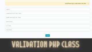 validation  using php and  oop library with bootstrap