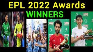 EPL 2022 Award Winners List | Premier League Awards 2022 | Golden boot | Golden glove | Salah | Son