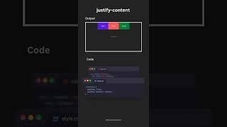 CSS justify content flex tutorial  Hashtag #html #css #html5 #css3 #csstricks #cssanimation #learnht