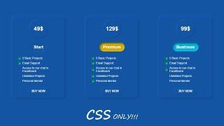 Responsive Price Card Neumorphism HTML and CSS | Neumorphism CSS