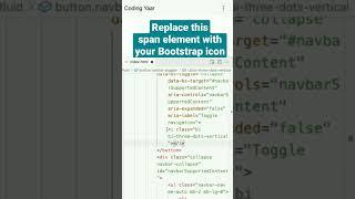 How to change navbar toggler icon in Bootstrap 5 #bootstrap5 #bootstrap #shorts