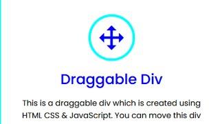 JavaScript Project For Beginners In Bangla Draggable Div Element