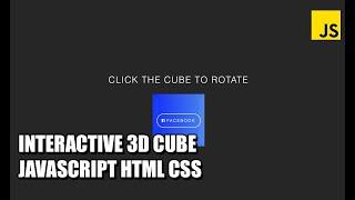 Interactive 3D Cube | JavaScript Tutorial