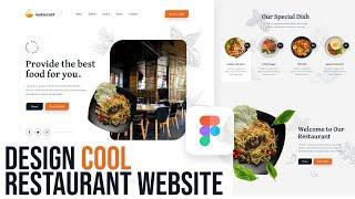 Figma Tutorial - How to design a COOL landing page for restaurant website