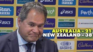 Dave Rennie faces the media after another loss to New Zealand rugby