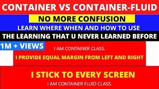 Container vs Container fluid in Bootstrap 5 |Learn how when and where to use|Using VS code|