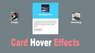 CSS Card With Hover Animation | CSS Card Hover Effects