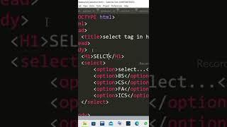 select tag in html|option tag in html in urdu|select tag in html in urdu