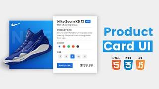 Responsive Product Card UI Design | E-commerce Card Using Html5, CSS3 & JS