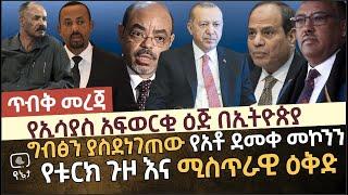 [ጥብቅ መረጃ] የኢሳያስ አፍወርቂ ያወጡት ሚስጥር | ግብፅን ያስደነገጠው የምጠ/ሚ ደመቀ መኮንን የቱርክ ጉዞ እና ሚስጥራዊ ዕቅድ