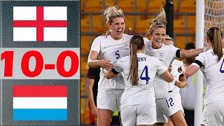 England 10 x 0 Luxembourg | Highlights & All Goals | FIFA Women's World Cup 2023 Qualifier