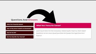 How FAQ Accordion Dropdown using HTML and CSS and Javascript Tutorial