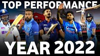 Top Performance In 2022 By Indian Players | one day,test and T20i Cricket | Team india | #shorts