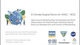 Climate Engine Overview, Applications, and Examples of Decision Support